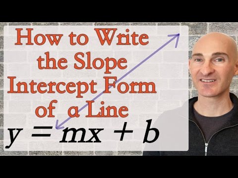 Slope Intercept Form of a Line - How to Write & Graph Video