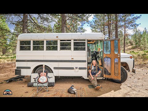 Vintage DIY School Bus Tiny Home