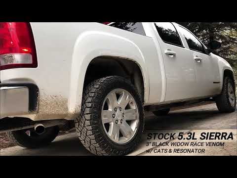 🕷STOCK 5.3L GMC SIERRA - BLACK WIDOW RACE VENOM MUFFLER🕷