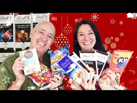 British Taste Test Christmas Presents Wotsits Crunchy and Lots of Lindt Chocolate