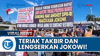 Ribuan Massa Demo Geruduk Kantor DPR, Desak Hak Angket Kecurangan Pemilu dan Lengserkan Jokowi