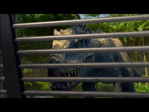 Indominus Rex meets Carnotaurus Toro||Jurassic World:Camp Cretaceous Season 1