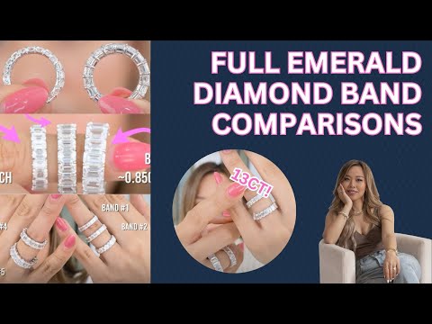 13CT ANNIVERSARY BAND Reveal! + Emerald Diamond Bands Comparison 1.5ct to 13ct