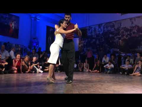  Adrian Ferreyra  and  Dana Frigoli  are  dancing  to  the  tango  "  Bien Pulenta  "  by  Juan D'Arienzo  in  2018