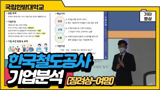 한국철도공사｜기업분석｜2020년도 한밭대학교 기업분석 경진대회｜장려상 이미지