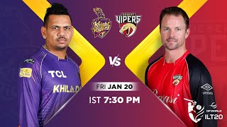 Full Match 9 - 20/01/2023 - AD Knight Riders V/S Desert Vipers - 20:20 Cricket - ILT20 - 2023