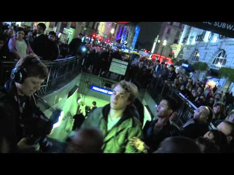 Chaos at Piccadilly Circus for Movie 51 Degrees