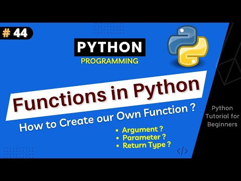 Functions In Python How To Create Function Python Tutorial For Beginners Part 44
