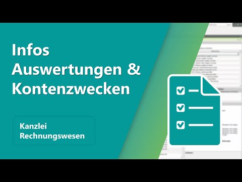 Informationen zu Auswertungen und Kontenzwecken