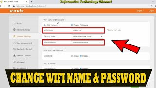 How to Change WiFi Name and Password in Tenda WiFi Router