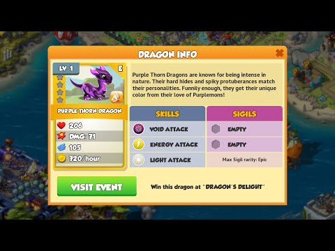 #DML Can you get PURPLE THORN Dragon? - Dragon Mania Legends