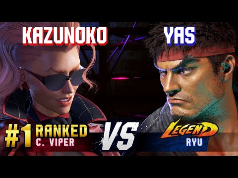 SF6 ▰ KAZUNOKO (#1 Ranked C.Viper) vs YAS (Ryu) ▰ High Level Gameplay