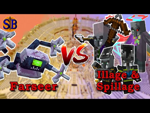 Farseer (Alex's Mobs 1.19.2) vs Illage and spillage | Minecraft Mob Battle