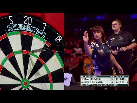 Kirsi Viinikainen nine-darter attempt vs Beau Greaves