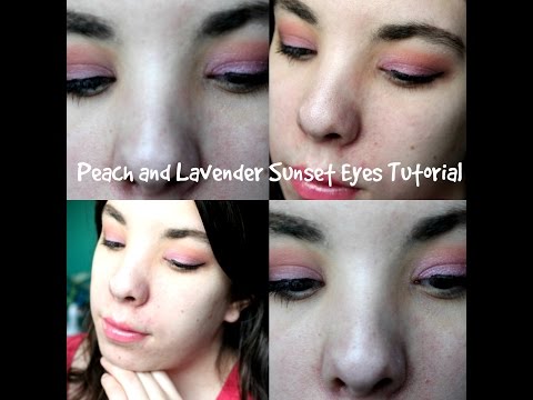 Easy Peach and Lavender Sunset Eyes Tutorial|Too Faced Sweet Peach Palette