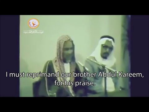 Shaykh Bin Baaz Reprimands Man For Praising Him