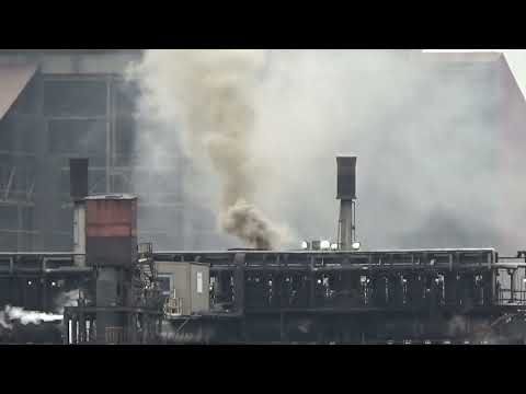 Raw coke oven gas released from an open standpipe on Algoma Steel's No.9 Battery on Sept.10, 2022