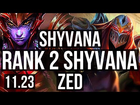 SHYVANA vs ZED (JNG) | Rank 2 Shyvana, 4/1/4 | NA Grandmaster | 11.23
