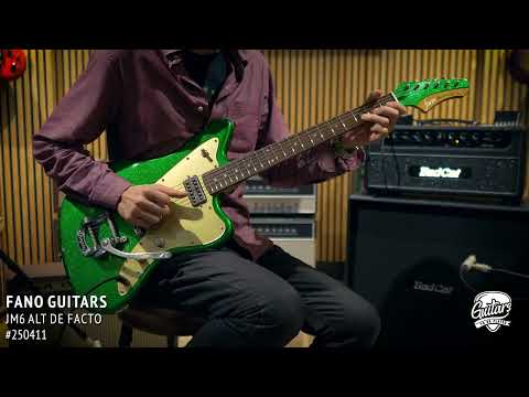 Fano JM6 Alt de Facto TV Jones PowerTron Guitar w/ Bigsby – Candy Green Sparkle image 11