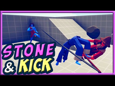 Stone & Kick! Taekwondo and Fast Stoner vs Every Faction 2v1 - TABS Bug DLC MODS GAMEPLAY