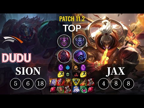 HLE DuDu Sion vs Jax Top - KR Patch 11.2