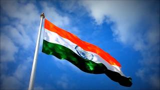 Huge Indian Flag with Jana Gana Mana instrumental-