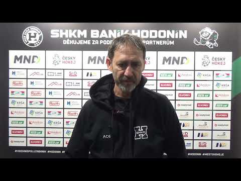 Roman Straka po utkání SHKM Baník Hodonín vs. Velké Meziříčí 2:1 (2. liga 2025/26)