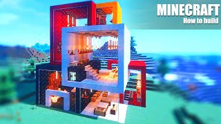 MINECRAFT:COLORFUL MODERN HOUSE ｜How to build