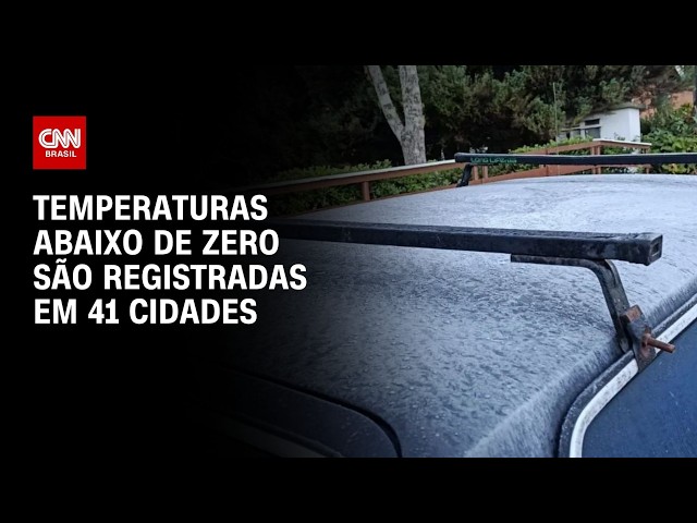 Mais de 40 cidades registraram frio abaixo de zero nesta terça-feira (12) | CNN PRIME TIME