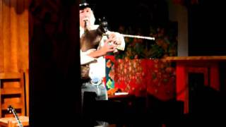 Rik Palieri plays the Polish bagpipes, Cafe Cossachok, Glasgow, 22 January 2012