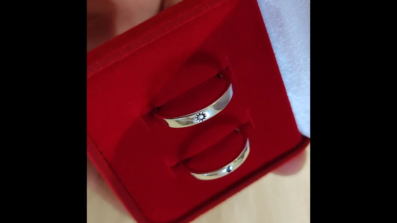 Anel Aliança de Compromisso Sol e Lua