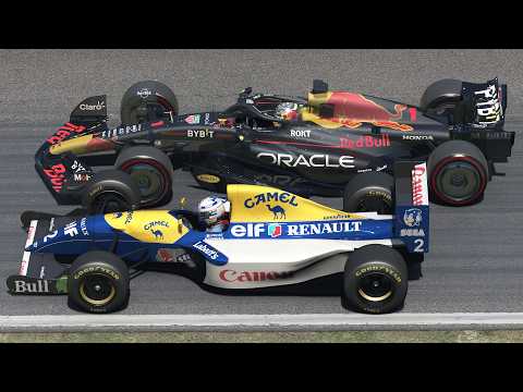 Max Verstappen vs Alain Prost | 2023 Red Bull RB19 vs 1993 Williams-Renault FW15C | F1 at Monza