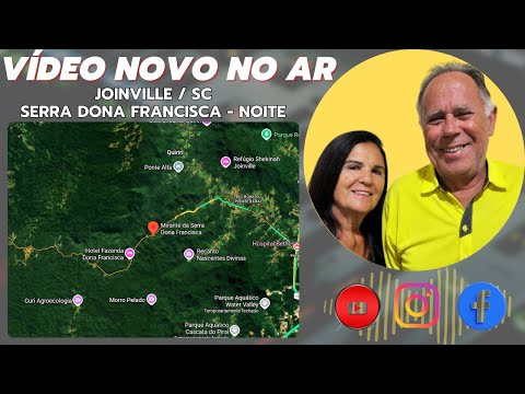 Descendo serra Dona Francisca - noite com chuva 