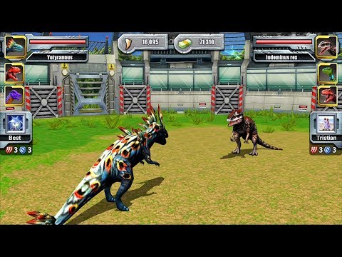 Indominus Rex VS Yutyrannus - Jurassic Park Builder JURASSIC Tournament Android Gameplay