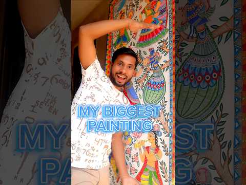 Biggest madhubani painting took 1 year to make #art #painting #artvlog