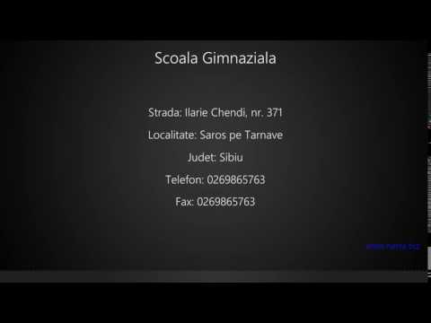 Scoala Gimnaziala Saros pe Tarnave