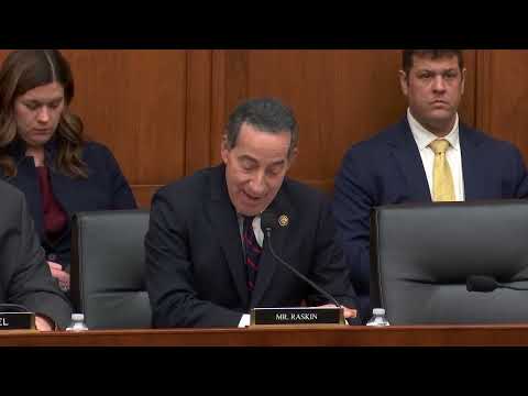 Ranking Member Jamie Raskin delivers opening remarks
