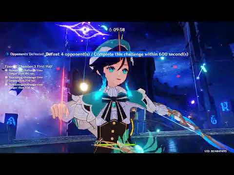 [Genshin Impact] 3.1 Abyss Floor 12 Full Continuous Speedrun C6R1 Raiden - Yelan