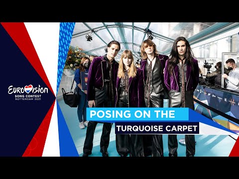 Posing on the Turquoise Carpet - Eurovision Song Contest 2021