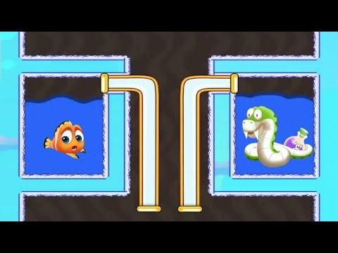 Save the fish Fishdom /Pull the pin game /ios android gameplay Walkthrough levels 1495-1505 Part #91