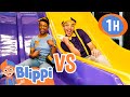 Blippi VS Meekah At The Indoor Playground Funny Stories For Kids
