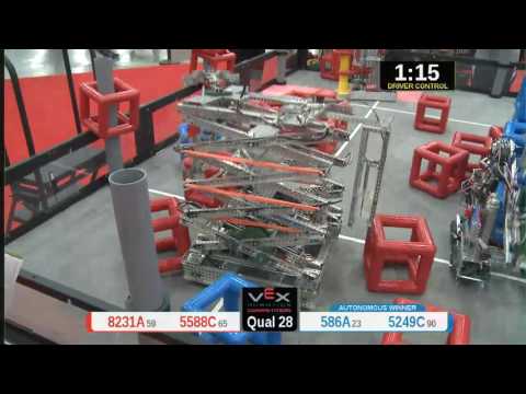 2015 VRC Tech Q28 - 8231A 5588C vs 586A 5249C - 50 to 54 - VEX Worlds 2015 - Technology Division