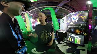 4K 3D 360° VR EGX 2017 : Hyper Sentinel & retro with Rob Hewson and Irate Pirates in the Tranzfuser