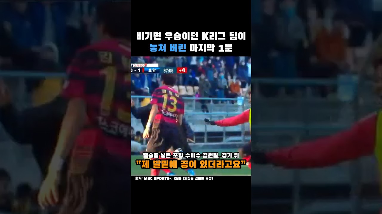 2013년 울산과 포항, 개인상 한 번 못 받아 본 수비수가 마지막 1분에 우승을 가져왔습니다 | FC서울 10년 만에 우승 확정 #축구 #김원일 #K리그 #쏙이슈