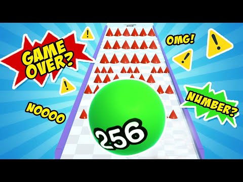 BALL RUN 2048 ⚽️💕- All Levels Gameplay Android, iOS