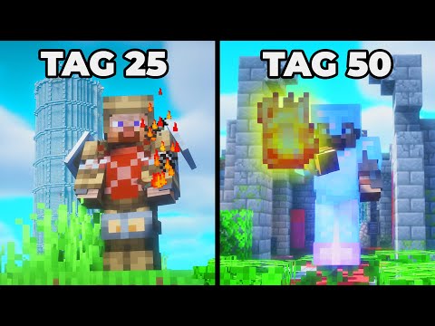Ich habe 50 Tage Minecraft als Magier gespielt!