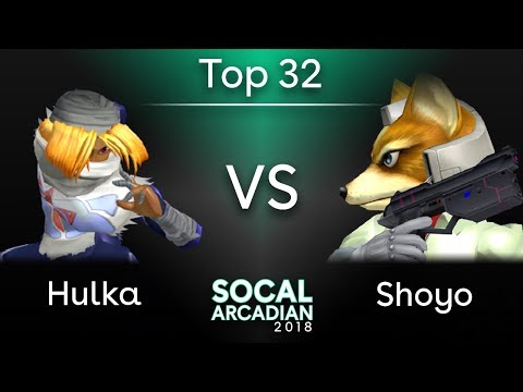 SoCal Arcadian 2018 - Top Shelf | Hulka (Sheik) VS Shoyo (Fox) - SSBM Top 32 - Winners Round 1