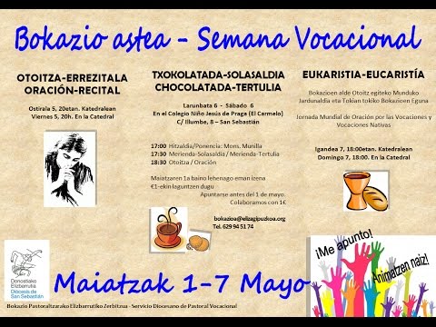 Oración en la SEMANA VOCACIONAL 2017-05-05 en la Catedral