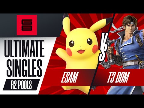 Esam vs T3 Dom - Pools R2 Ultimate Singles - Genesis 8 | Pikachu vs Richter