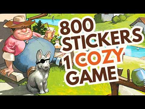Can They Make Stickering FUN? | Cozy Stickerville Board Game Tutorial